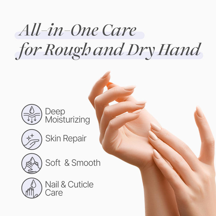 PETITFEE Rose Petal Satin Hand Mask (5Pairs) - Intensive Nourishing, Moisturizing Gloves, Rose Scented Hand Repair Masks with Peptide, Collagen, Shea Butter for Silky Smooth Hand, Hand Treatment