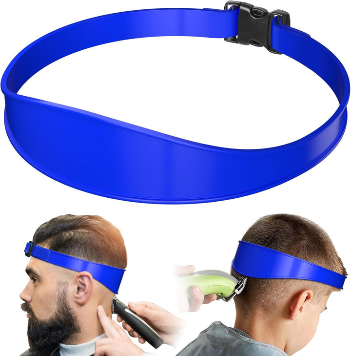 Adjustable Hair Trimming Guide and Neckline Shaving Template,Diy Self Haircutting System, Shaving and Keeping a Clean and Straight Neck Hairline,Easy Use Tool Soft Portable (Grey)