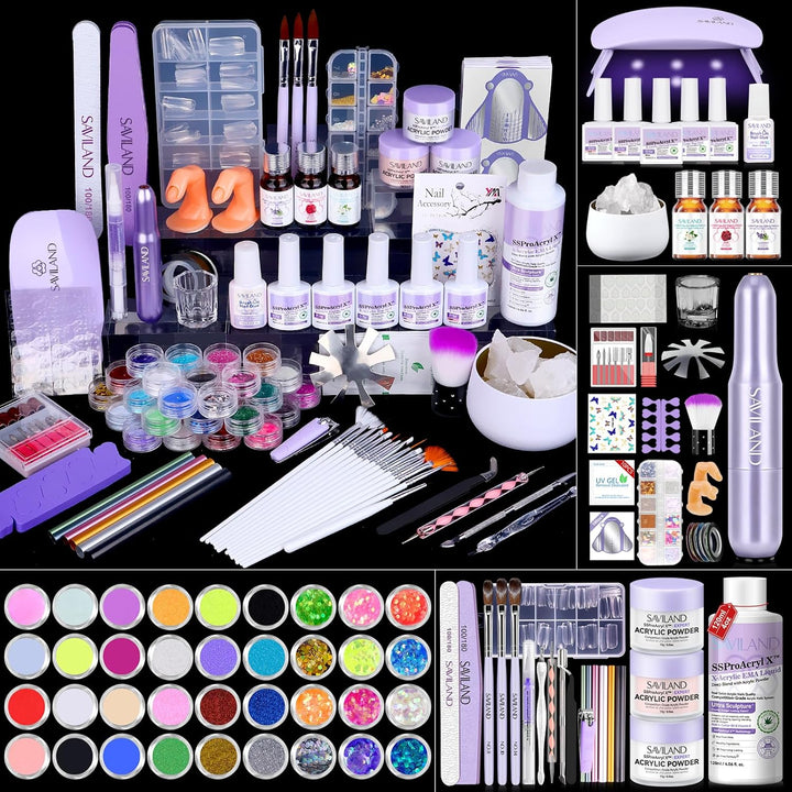 Monomer Acrylic Nail Liquid – 8.11Fl.Oz Acrylic Liquid with 3PCS Brushes Size（8/10/14) Non-Yellowing Monomer for DIY Home Nail Salon Use