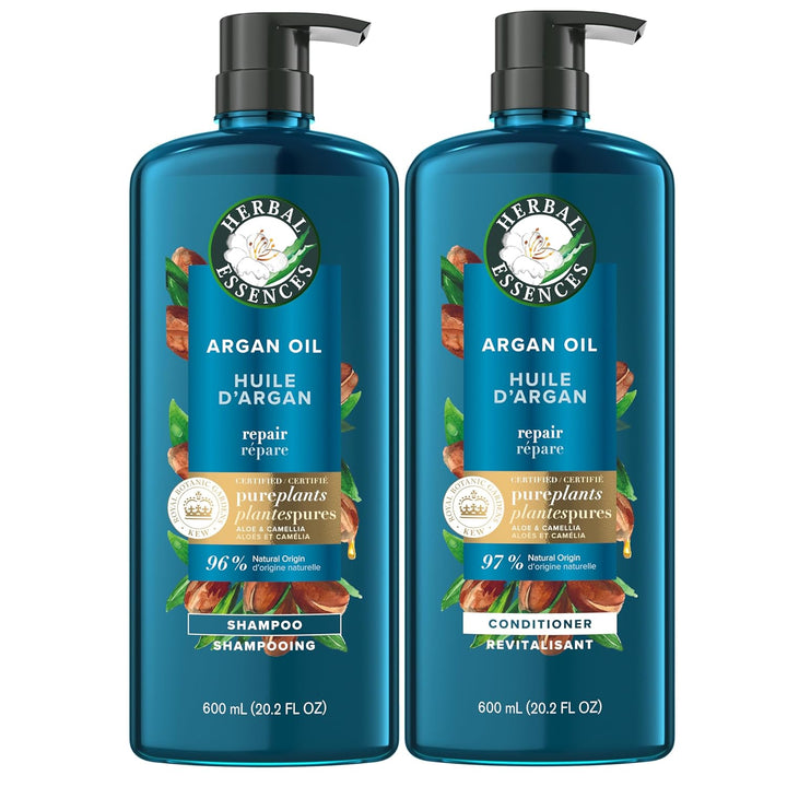 Argan Oil Repair Shampoo & Conditioner Set, Moisturizes & Smoothes, Paraben-Free, Color-Safe, Ph-Balanced, Citrus Scent, 20.2 Fl Oz, 2-Pack