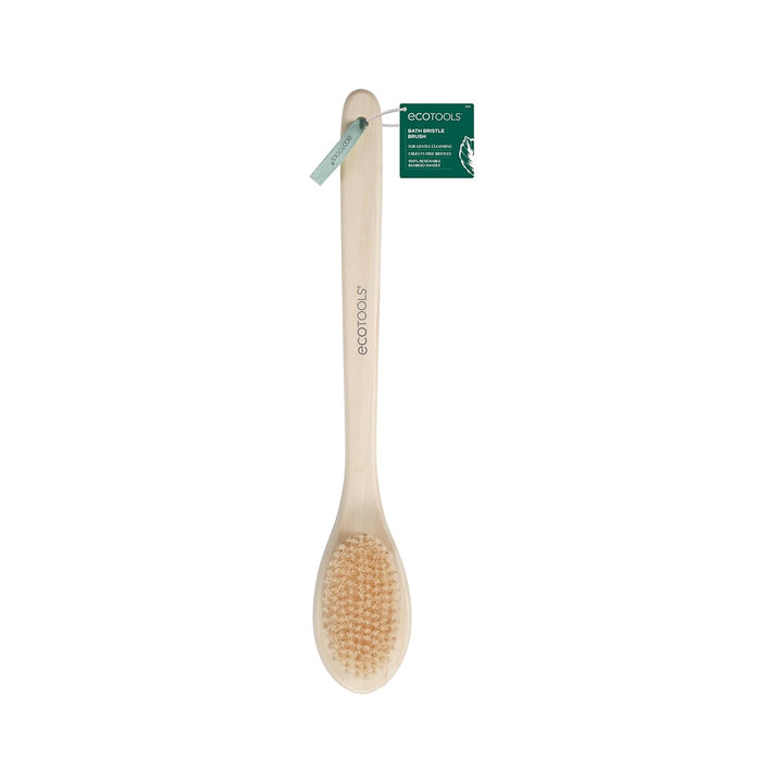 Bath Bristle Brush, Bath Brush with Long Handle, Cleanse Back & Hard-To-Reach Areas, Eco Friendly Shower Brush for Exfoliating, Cruelty Free Nylon Bristles, Vegan, 1 Count