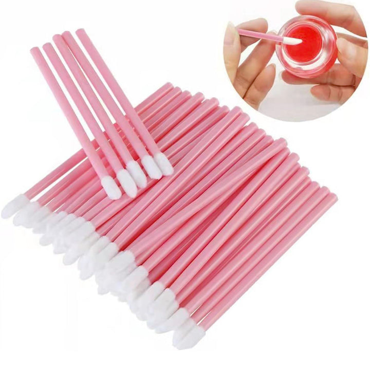 100PCS Lip Applicators Disposable, Lips Wands Lip Brush Applicator Lipstick Brush Lip Gloss Applicator Mascara Brush Makeup Tool