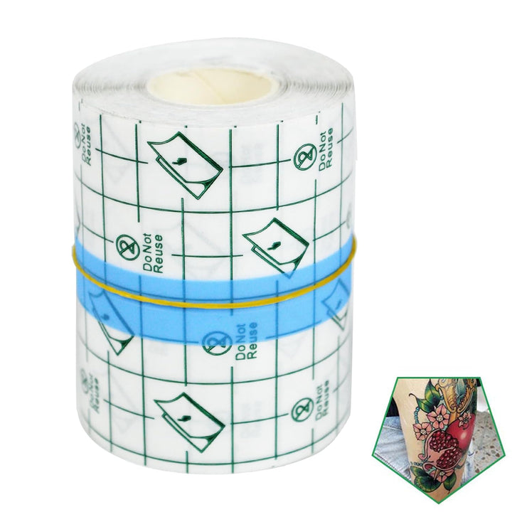 Tattoo Aftercare Bandage Roll 6" X 2 Yard - Waterproof Transparent Film for Tattoo Initial Healing and Skin Repair Adhesive Tattoo Supply Wrap