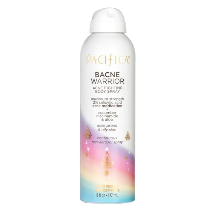Bacne Warrior - Bacne Salicylic Acid Spray, Back Acne Treatment Spray with 2% Salicylic Acid, Niacinamide, and Aloe, Body Acne Warrior for Body, Chest, and Back, Dermatologist Tested- 6 Fl Oz