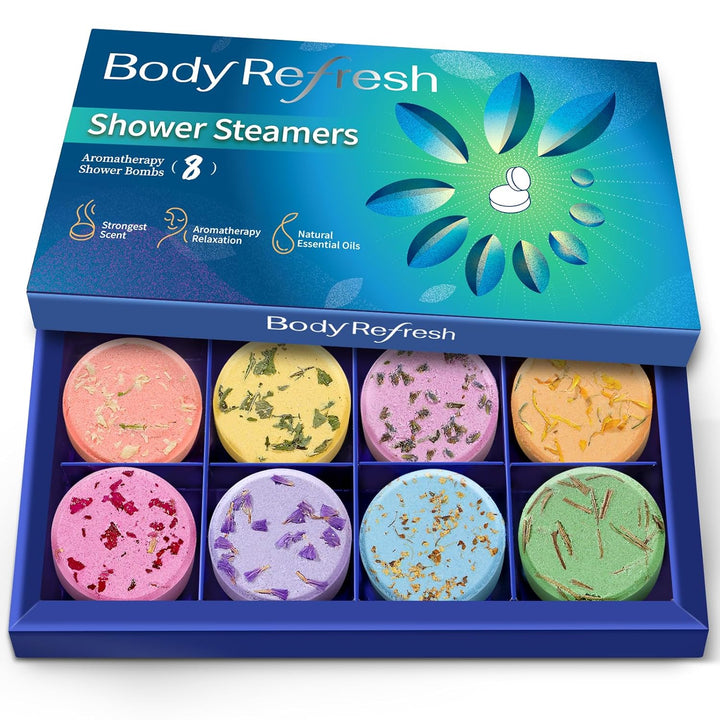 Shower Steamers Aromatherapy - 8 Pack Shower Bombs with Essential Oils, Birthday Gifts for Women Self Care Relaxation Home SPA Stress Relief, Gifts for Girlfriend Teacher Womens Christmas Gift
