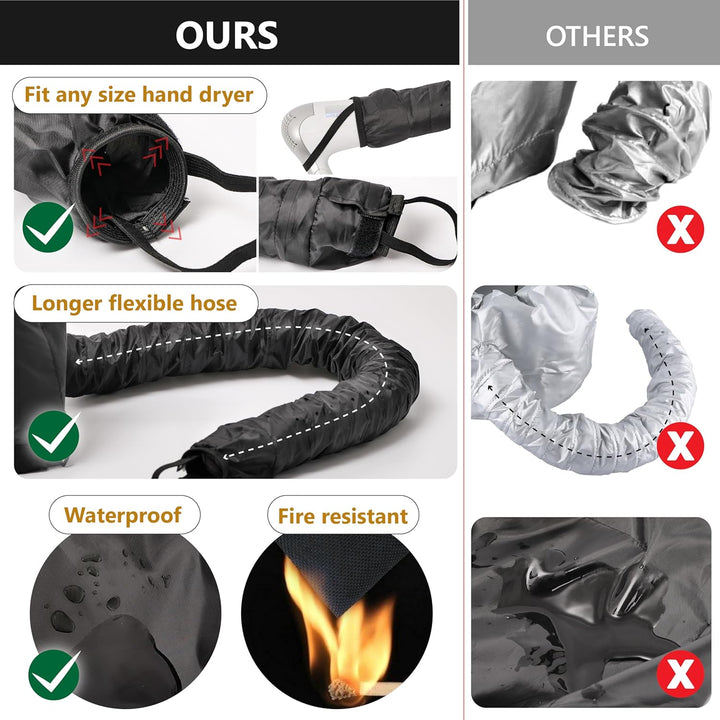 Large Hooded Hair Dryer Bonnet Attachment W/Integrated Headband - Reduces Heat Exposure around Ears & Neck - Enhanced Size for Use with Rollers, Speeds up Drying Time, Deep Conditioning at Home