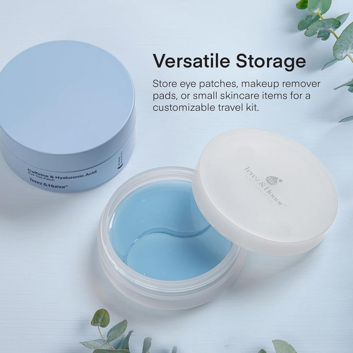 Small Travel Containers for Skincare: Korean Mini Containers with Lids for Toner Pads & under Eye Patches DIY - Travel-Friendly, Reusable, Leak Proof Skincare Storage Made in Korea - 1 Empty Pack