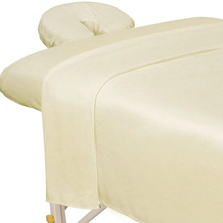 Premium Microfiber 3-Piece Massage Sheet Set, Cool Grey, Ultra-Light, Stain, and Wrinkle-Resistant, Includes Flat, Fitted Sheet and Massage Face Rest Cover