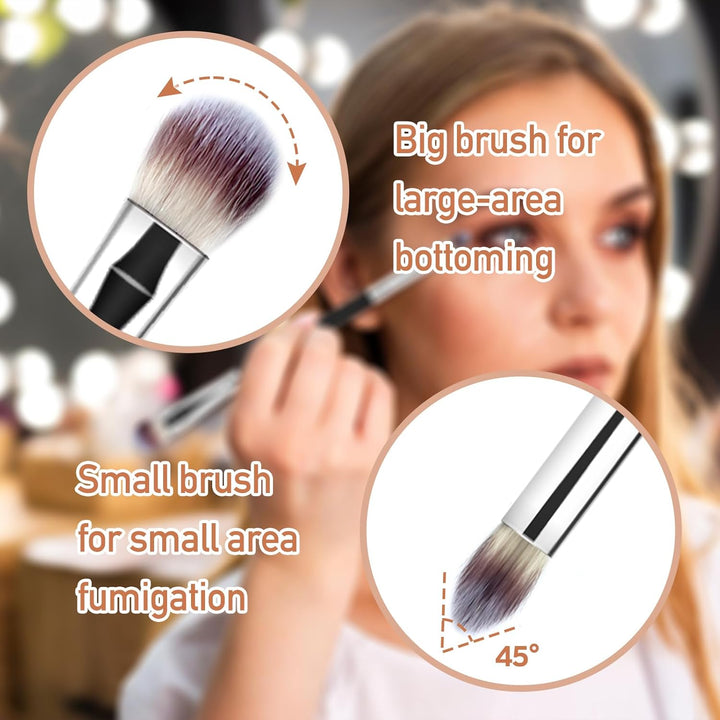 Eyeshadow Brush Eye Makeup Brush Professional Blending Eyeshadow Makeup Brushes for Concealer Eyebrows Eyeliner Soft Hairs Makeup Tool (Black-Eb02)