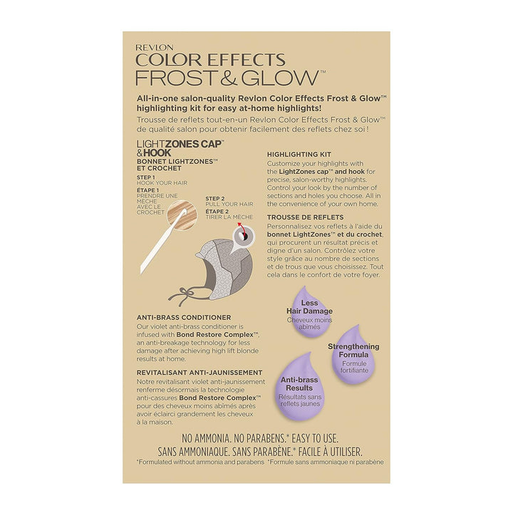 Color Effects Highlighting Kit, Permanent Hair Dye, for Balayage, Frosting, & Ombre Styling, Ammonia & Paraben Free, 20 Blonde, 8 Oz (Pack of 1)