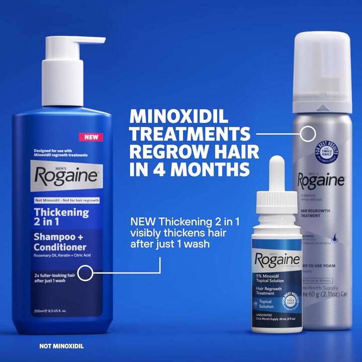 Men’S  Extra Strength 5% Minoxidil, Topical Solution for Thinning & Hair Loss, Clinically Proven FDA Approved Minoxidil for Men Treatment, Regrow Fuller Hair, 3 Month Supply, 3 Bottles