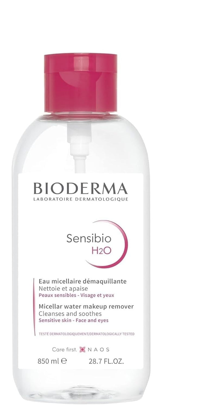 - Sensibio - H2O Micellar Water - Makeup Remover Cleanser - Face Cleanser for Sensitive Skin