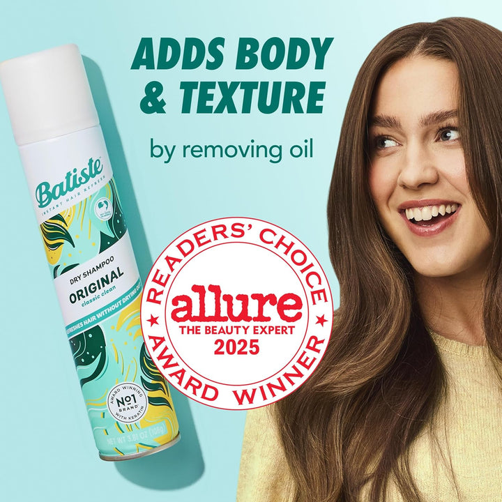 Dry Shampoo, Original Fragrance Classic Clean, Refresh Hair and Absorb Oil between Washes, Waterless Shampoo for Added Hair Texture and Body, 5.71 Oz