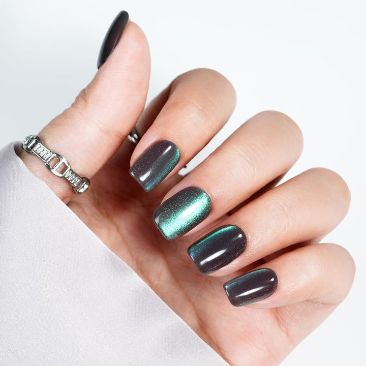 Press on Nails Short -  Acrylic Press on Nails Red, Square Glue on Nails with Nail Glue, Fit Perfectly & Natural Stick on Nails in 16 Sizes - 32PCS Soft Gel Kit, Wine Red