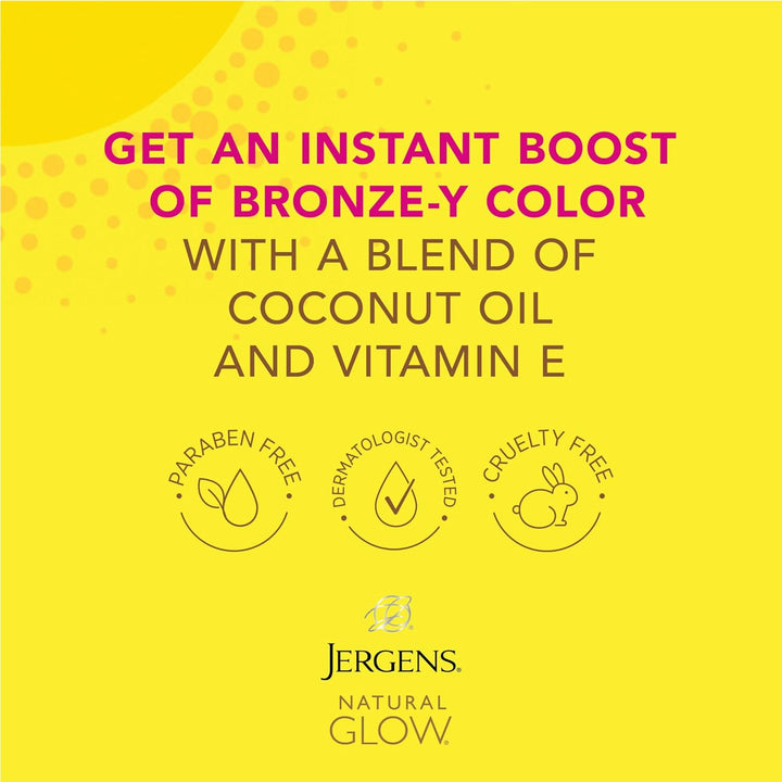 Natural Glow Instant Sun Tanning Moisturizer + Bronzer, Lightweight Sunless Tanning for Natural-Looking Color, Deep Bronze, 6 Oz