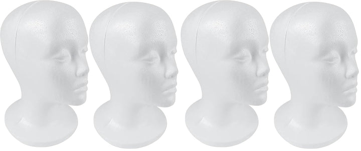 Styrofoam Model Heads ,Hat Wig Foam Mannequin Female Wig Head Stand ,Mannequin Head for Wigs , Wig Holder - round Base , 11 Inches Female Mannequin Head -1 Piece
