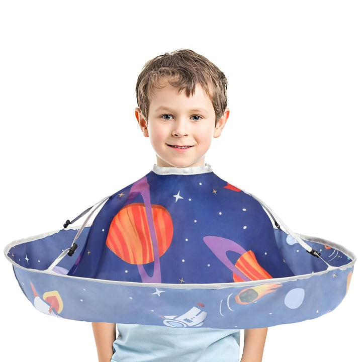 Hair Cutting Cloak Cape, Professional Adjustable Haircut Cape Foldable Umbrella for Adults Kids Home Salon Barber Hairdressing Supplies