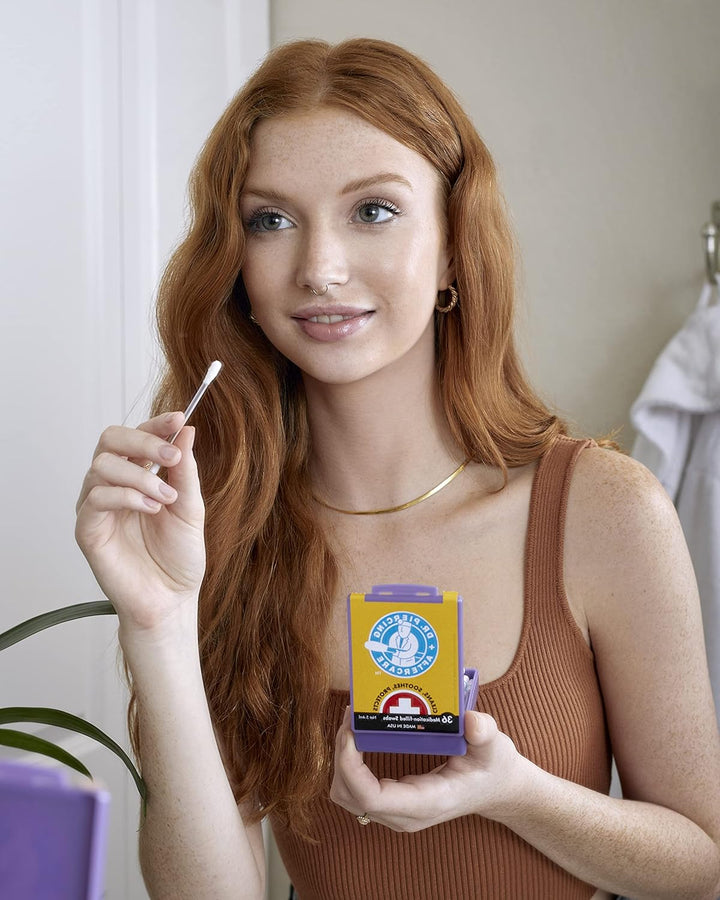 Swabs – Piercing Bump Saline Solution for Cleansing Earring, Nose, Belly, and Ear Piercings – Gentle Saline Wash for a Refreshing Experience – 36 Easy-To-Use Swabs (1-Pack)