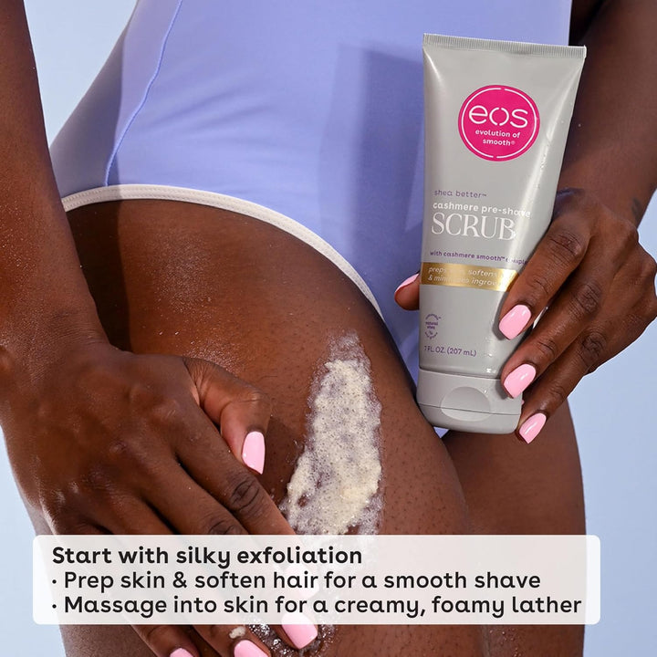 Cashmere Skin Collection Pre-Shave Scrub- Vanilla Cashmere Scented, Exfoliating Body Scrub, 7 Fl Oz