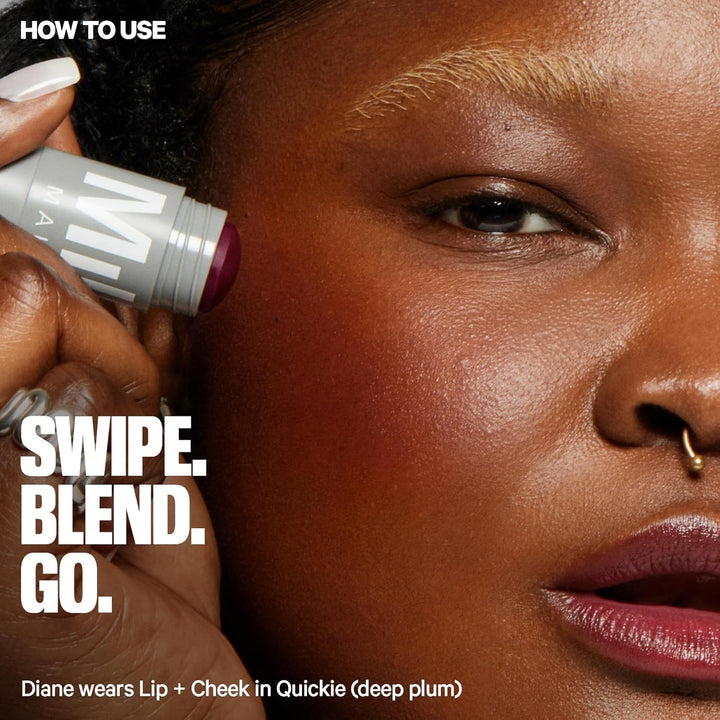 Lip + Cheek Stick – Multi-Use Cream Blush + Lip Color with Mango Butter, Avocado Oil + Apricot Oil – Hydrating, Buildable, Long-Lasting, Vegan Formula