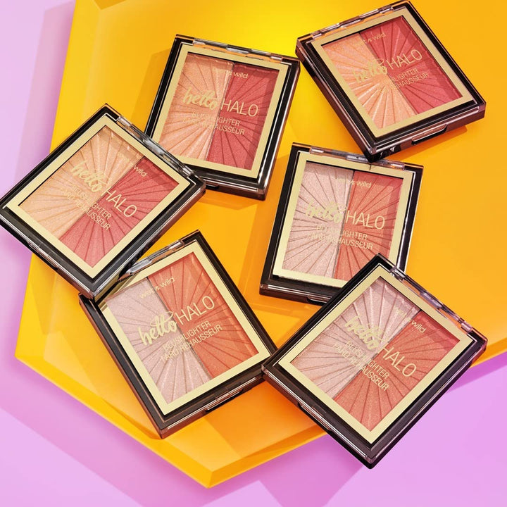 Megaglo Blushlighter, Blendable Blush & Highlighter Set, Shimmery Metallic Finish, Flash Me