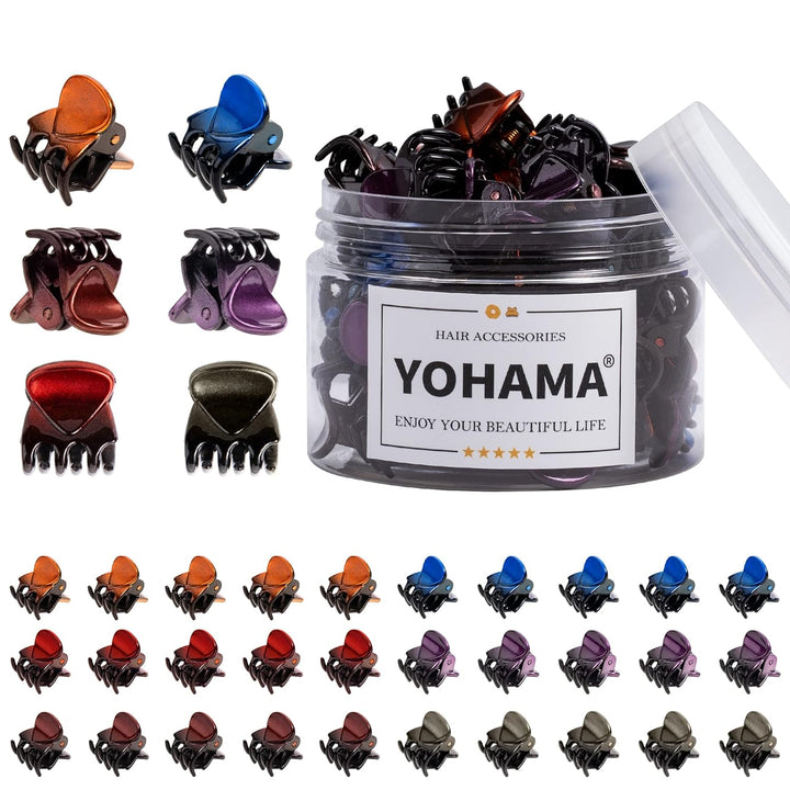 36 Pcs Durable Mini Hair Claw Clips, Great for Design Kids and Adult Hairstyles, Decroation Buns, Pining Bangs, Strong Grip, Multifunction Clamp Clips.(3 Colors)