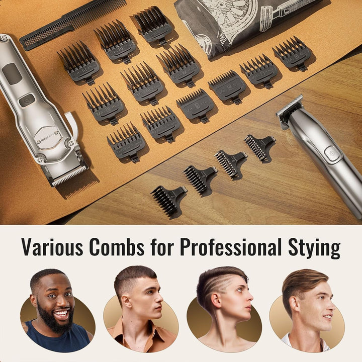 Clippers and Trimmers Set, Cordless Hair Clippers for Men, Barber Clippers Set