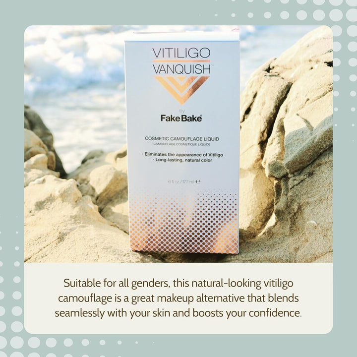 Vitiligo Vanquish Cosmetic Camouflage Kit by  Liquid Concealer, Long Lasting Natural Color Customization Eliminates Appearance of Skin Depigmentation for Women & Men - Cover Lasts for Days