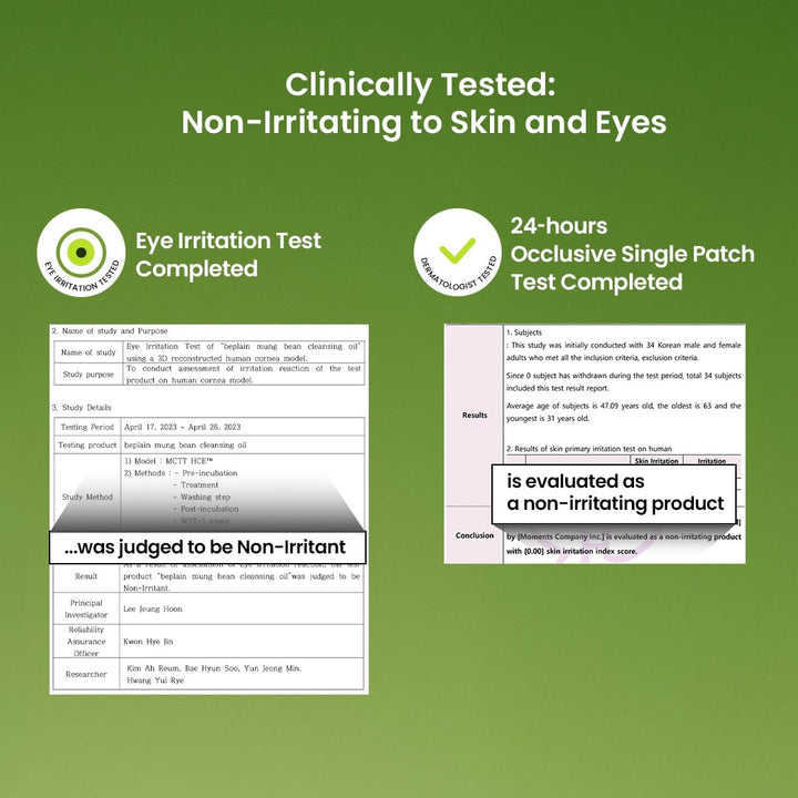 Mung Bean Cleansing Oil(6.76Fl.Oz/200Ml)| Fragrance-Free | Non-Comedogenic Tested| Makeup Blackhead Remover & Deep Pore Cleanser| Suitable for Sensitive Skin| Double Cleansing Korean Skincare