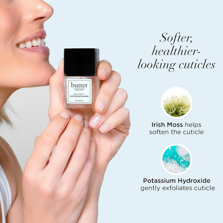 Cuticle Remover Liquid, Melt Away - Cuticle Softener Oil Exfoliator Gently Removes Dry & Overgrown Skin - Nail Care for Clean & Healthy-Looking Nails, Home Manicure & Pedicure