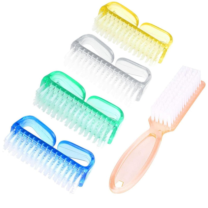 Handle Grip Nail Brush, Hand Fingernail Scrub Cleaning Brushes for Toes and Nails Cleaner, Pedicure Scrubbing Tool Kit for Men and Women 5 Pack (Multicolor)
