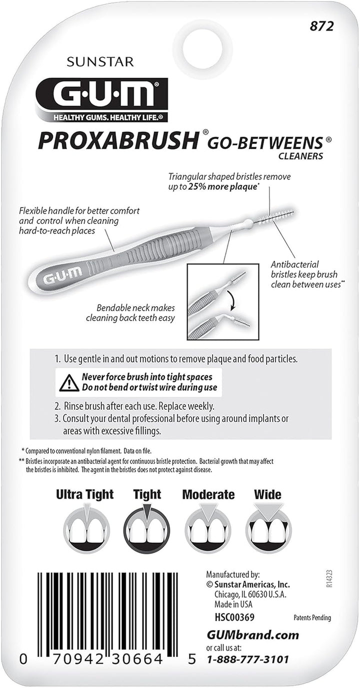 -872H Sunstar Proxabrush Go-Betweens Cleaners Tight, 10 Count