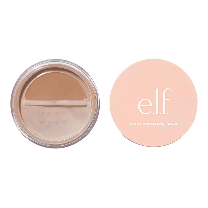 Halo Glow Soft Focus Setting Powder, Silky Setting Powder for Creating Soft Glow without Shine, Smooths Pores & Lines, Light