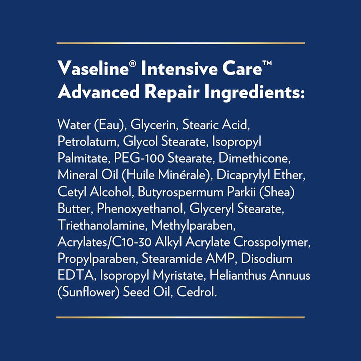 Intensive Care Unscented Advanced Repair Body Lotion - Ultra-Hydrating with Lipids for Extremely Dry Skin, 20.3 Oz, Pack of 3