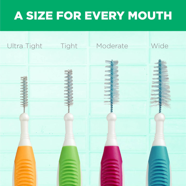 Proxabrush Go-Betweens - Ultra Tight - Interdental Brushes - Soft Bristled Dental Picks for Plaque Removal Health - Safe for Braces & Dental Devices, 10Ct (Pack of 6)