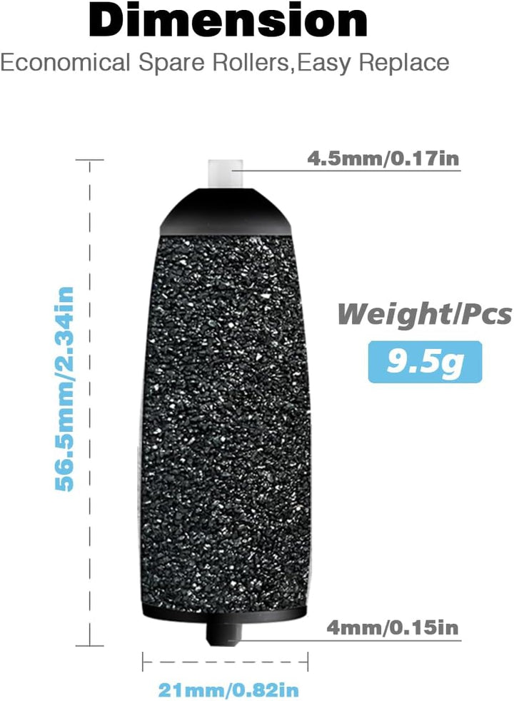 12 Pack Replacement Roller for Flawless Pedi, Replacement Head Refills Compatible with Finish Touch Flawless Pedi Electronic Tool File,6 Extra Coarse & 6 Regular Coarse