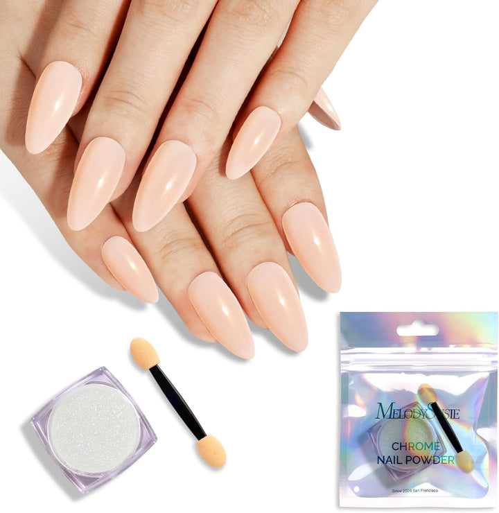 Gold Chrome Nail Powder for Gel Nails,Metallic Mirror Effect Pigment Stylish and Technological Fine Glitter for Home DIY Salon Use