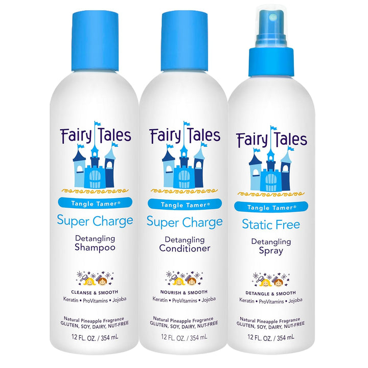 Tangle Tamer Static Free Detangling Spray - Detangler Spray for Kids - Paraben Free, Sulfate Free, Gluten Free, Nut Free - 12 Oz