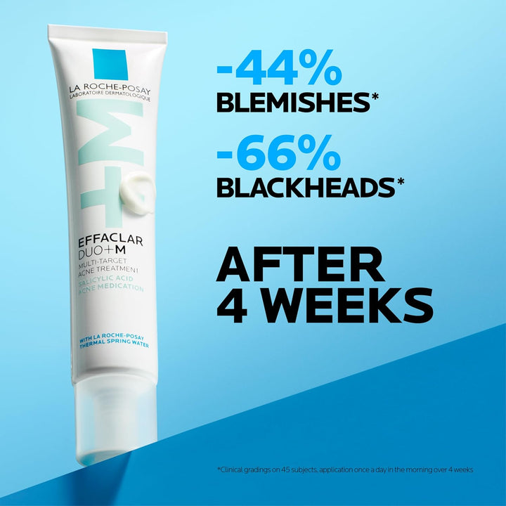 La Roche-Posay Effaclar Salicylic Acid Acne Treatment for Face, Mattifying Acne Gel Cream Spot Treatment for Blackheads, Whiteheads & Pores, Prevents New Pimples, Non-Greasy, Sensitive Skin Safe
