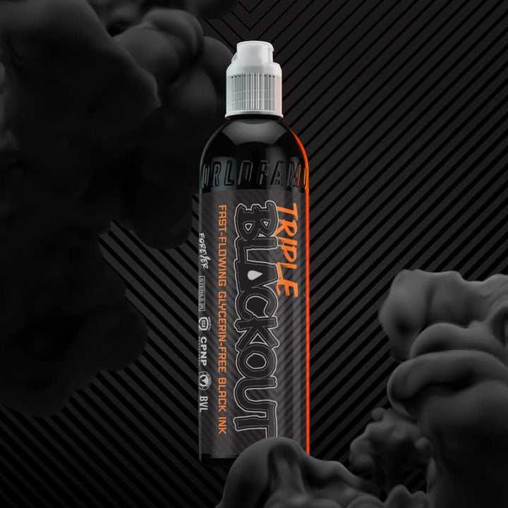 - Triple Blackout Tattoo Ink - Dark & Bold Black Shade - Professional Tattoo Ink & Tattoo Supplies - Skin-Safe Permanent Tattooing in Bold Shades - Vegan & Non-Toxic (1 Oz)