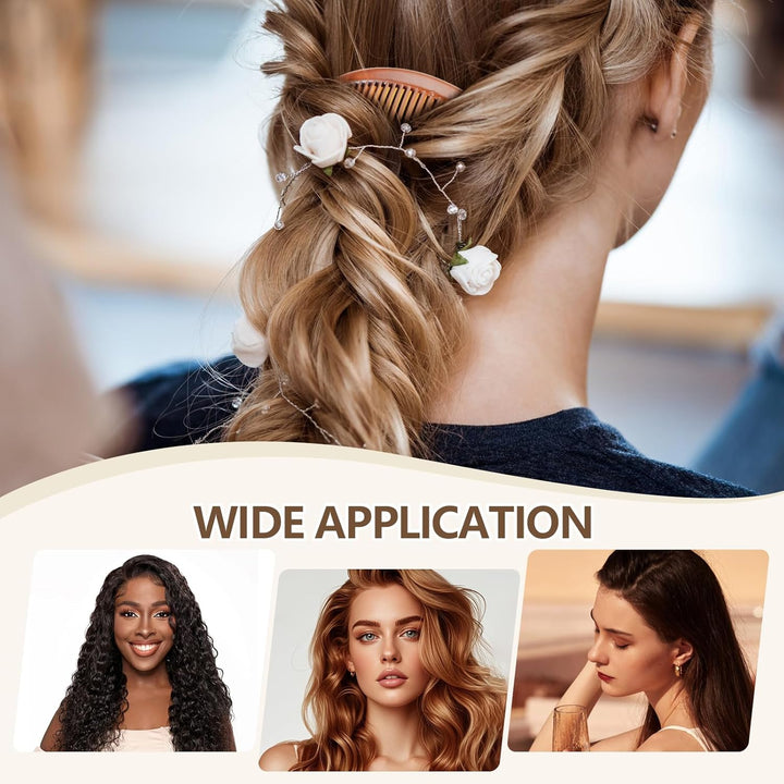 6PCS 3.15IN Hair Side Comb with 3 Colors, Professional Barber Comb for Styling and Grooming, French Combs for Wedding, Dating and More