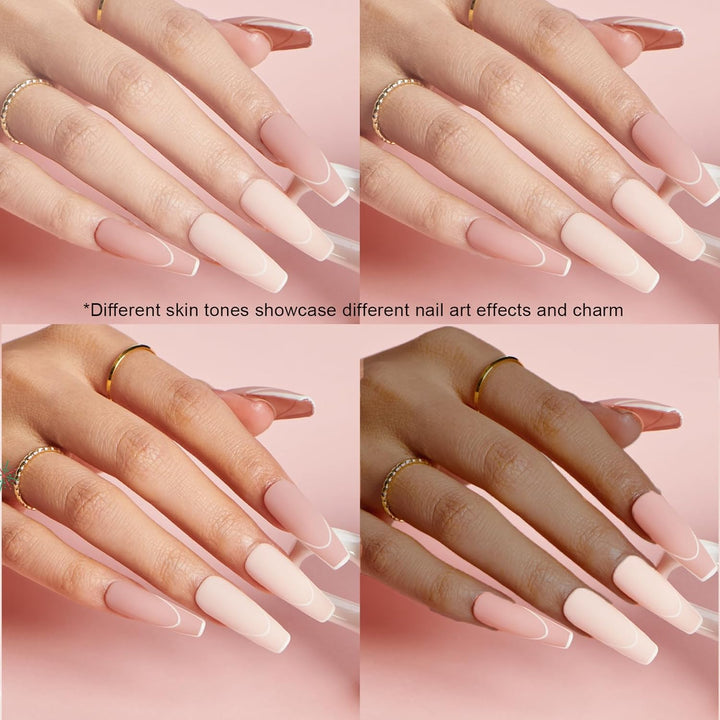 Dip Powder Nail Kit Starter, All Season Nude Skin Glitter 4 Colors Dipping Powder Liquid Set Recycling Tray with Base & Top Coat Activator for French Nail Art Manicure Salon DIY at Home.