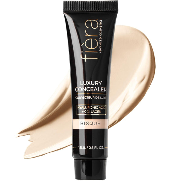 Luxury Concealer & Foundation with Anti-Aging Ingredients - Full Coverage for Dark Circles, Wrinkles, Fine Lines, and Spots, All-Day Wear for Mature Skin - Bisque, 0.5 FL. OZ. / 15 ML