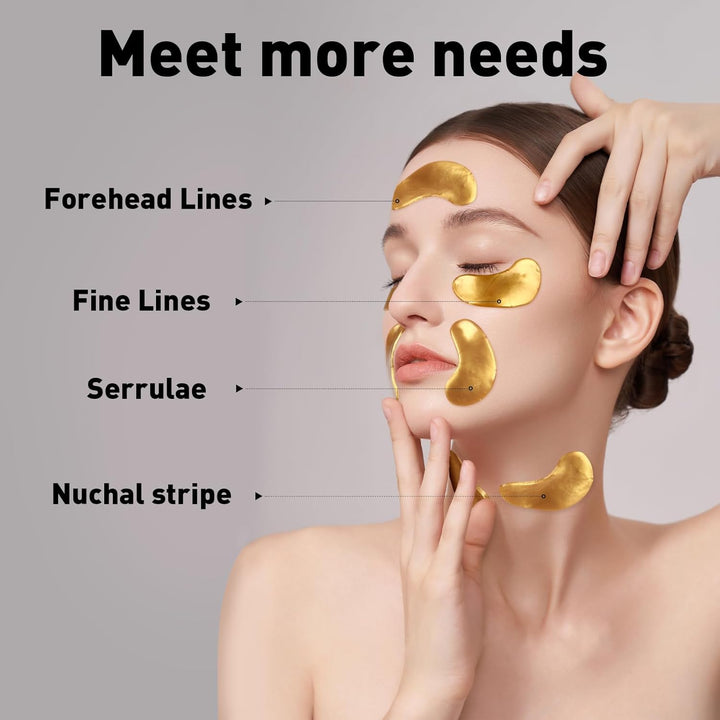 under Eye Patches (50 Pairs) - 24K Gold Eye Patches for Puffy Eyes, Dark Circles, Eyebags and Wrinkles, Collagen Skin Care Products, Beauty & Personal Care