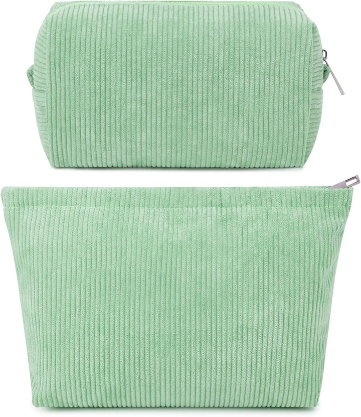 2 Pieces Makeup Bag Large Checkered Cosmetic Bag Capacity Canvas Mix Travel Toiletry Bag Organizer Cute Makeup Brushes Aesthetic Accessories Storage Bag for Women, Checkered Mix Rose Red