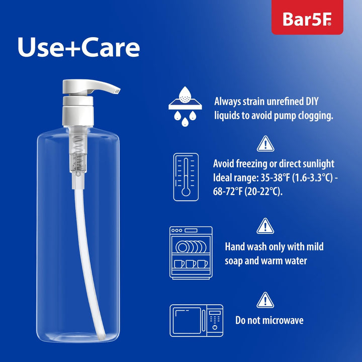 Pump Bottle 32-Ounce 1-Liter Empty for Shampoo Conditioner Body Wash Lotion Bpa-Free Crystal-Clear (Pack of 1)