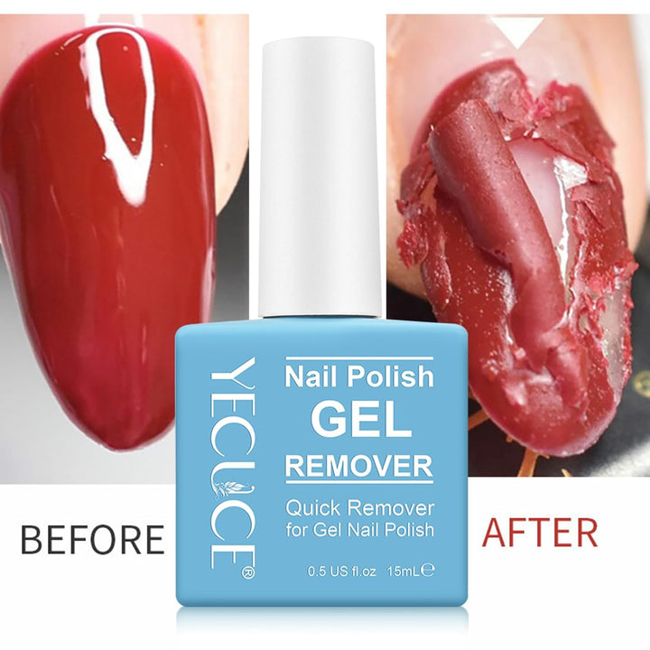 Gel Nail Polish Remover, (2Pcs) Gel Polish Remover for Nails, No Need for Foil, Quick & Easy Polish Remover in 2-3 Minutes, No Need Soaking or Wrapping-15Ml