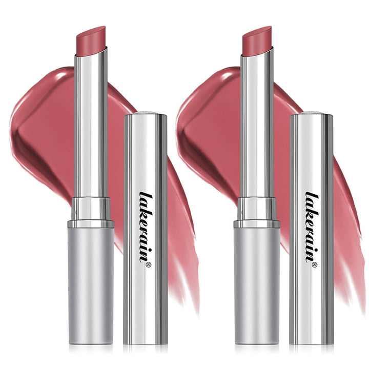 2PCS Honey Lipstick Tinted Lip Balm - Sheer Hydrating Lipstick for All Skin Tones - Moisturizing Lip Color, Nourishing Lip Balm with a Hint of Natural Black Cherry Tint (Black & Pink)