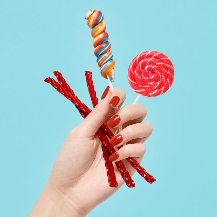 KISS  Color Polish-Free Solid Color Press-On Nails, Purefit Technology, Short Length, 'Reddy or Not', Includes Prep Pad, Mini Nail File, Cuticle Stick and 30 Fake Nails