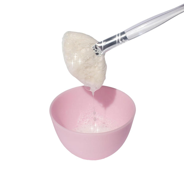 Natural Fluffy White Goat Hair Soft Fan Brush for Skincare and Esthetician (Large)